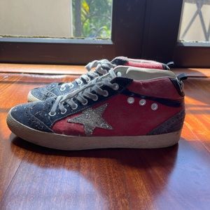 Golden Goose Red Mid Stars
